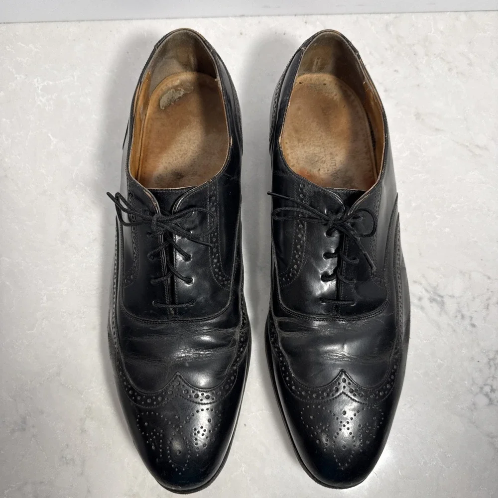 Johnston And Murphy Men's Sz 11 Black Oxford Dress Shoes